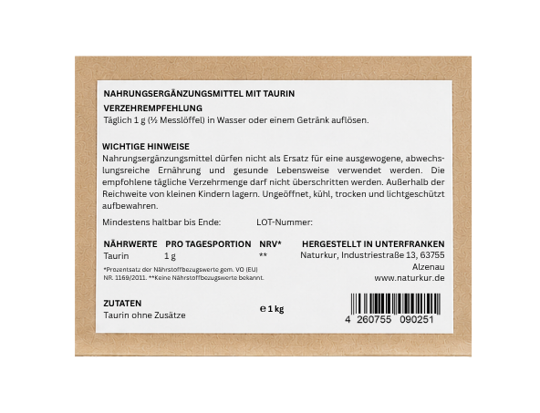 Taurin Pulver – Naturkur